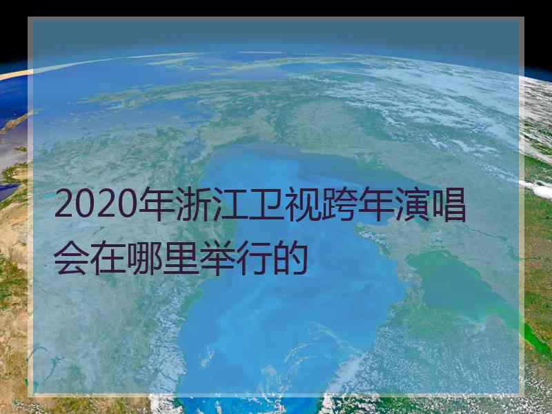 2020年浙江卫视跨年演唱会在哪里举行的