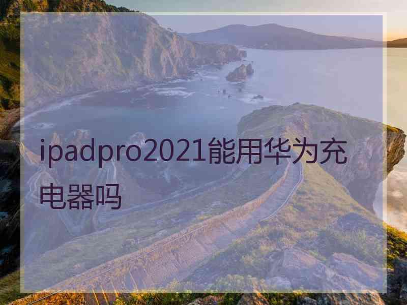 ipadpro2021能用华为充电器吗