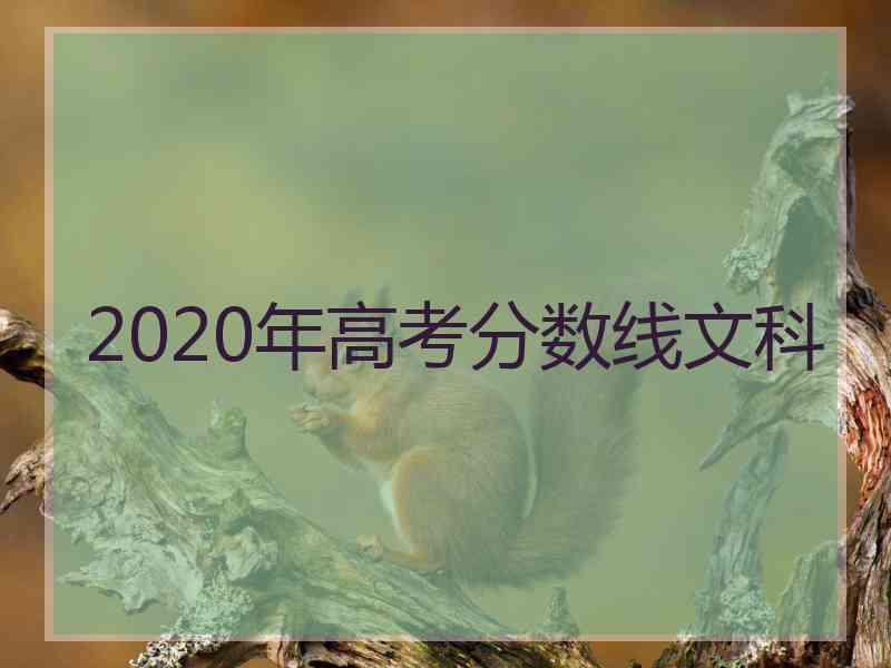 2020年高考分数线文科