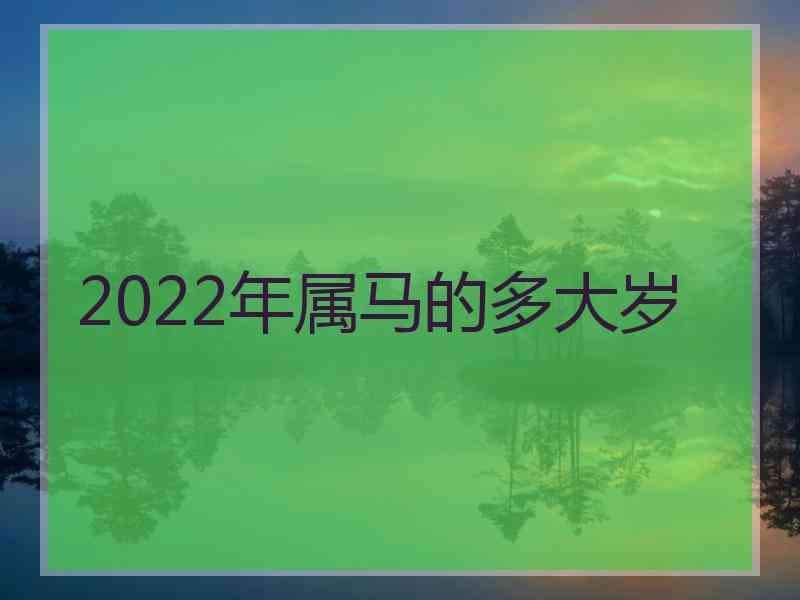 2022年属马的多大岁