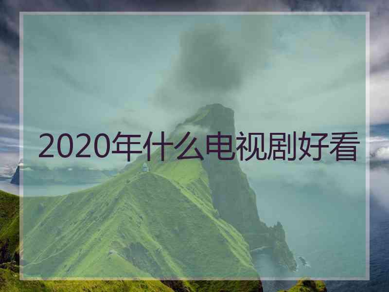 2020年什么电视剧好看