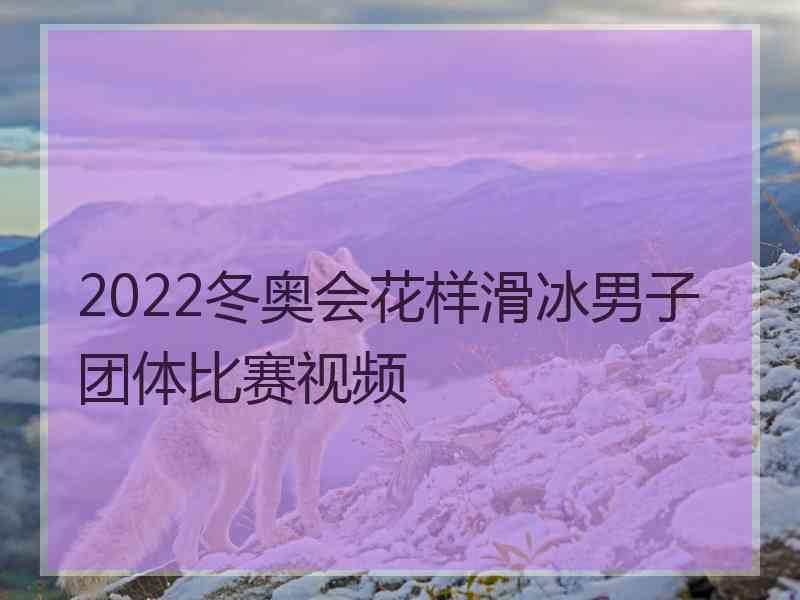 2022冬奥会花样滑冰男子团体比赛视频