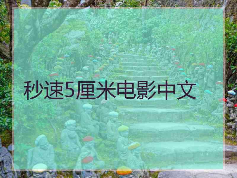 秒速5厘米电影中文