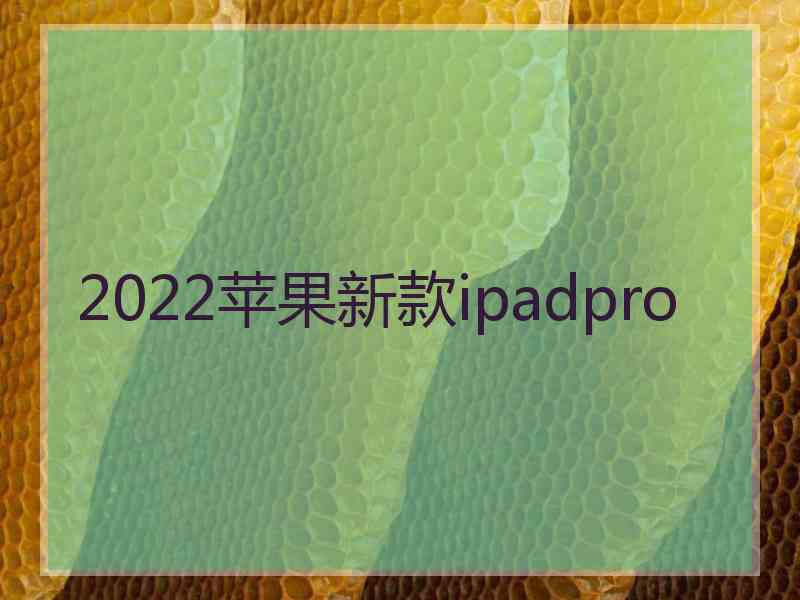 2022苹果新款ipadpro