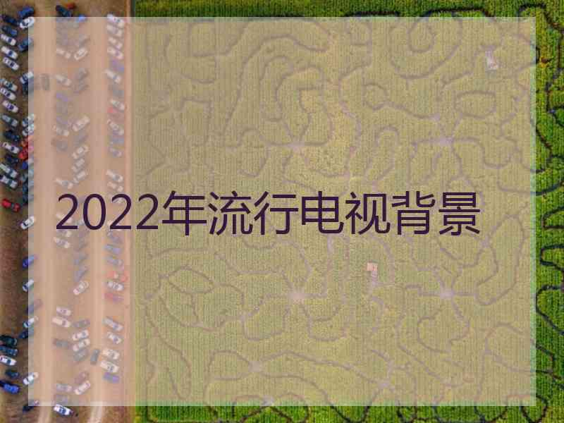 2022年流行电视背景