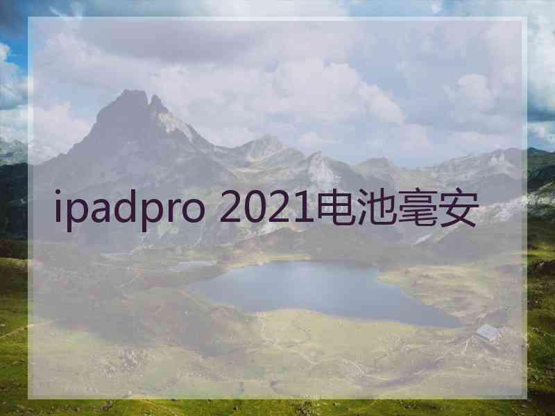 ipadpro 2021电池毫安