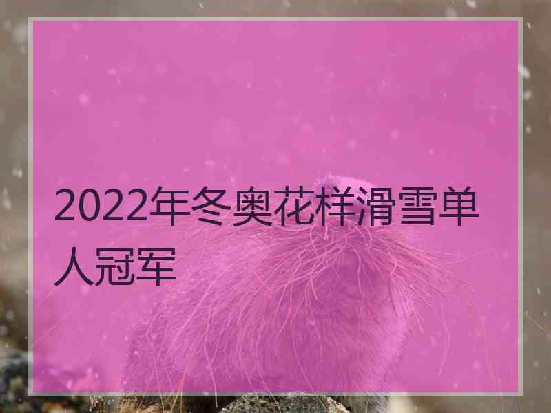 2022年冬奥花样滑雪单人冠军