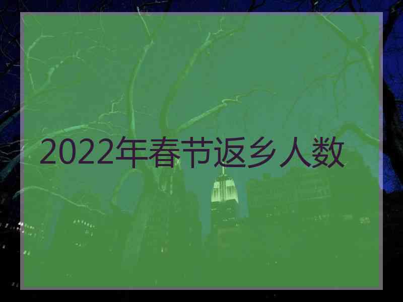 2022年春节返乡人数