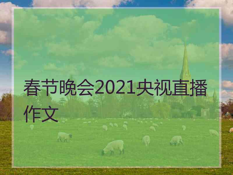 春节晚会2021央视直播作文