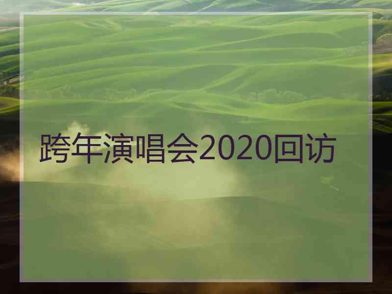 跨年演唱会2020回访