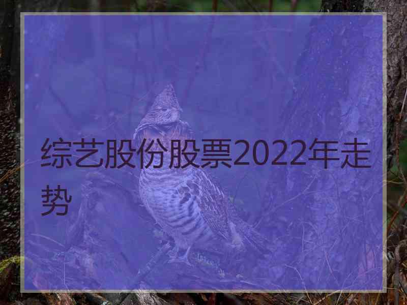 综艺股份股票2022年走势