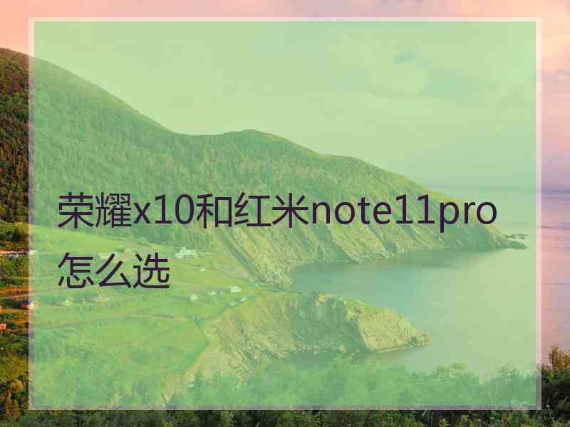 荣耀x10和红米note11pro怎么选