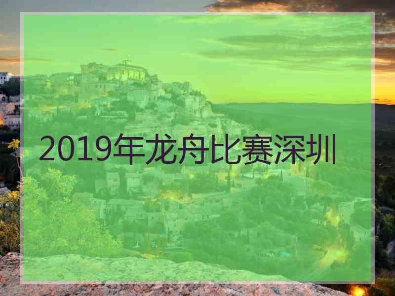 2019年龙舟比赛深圳