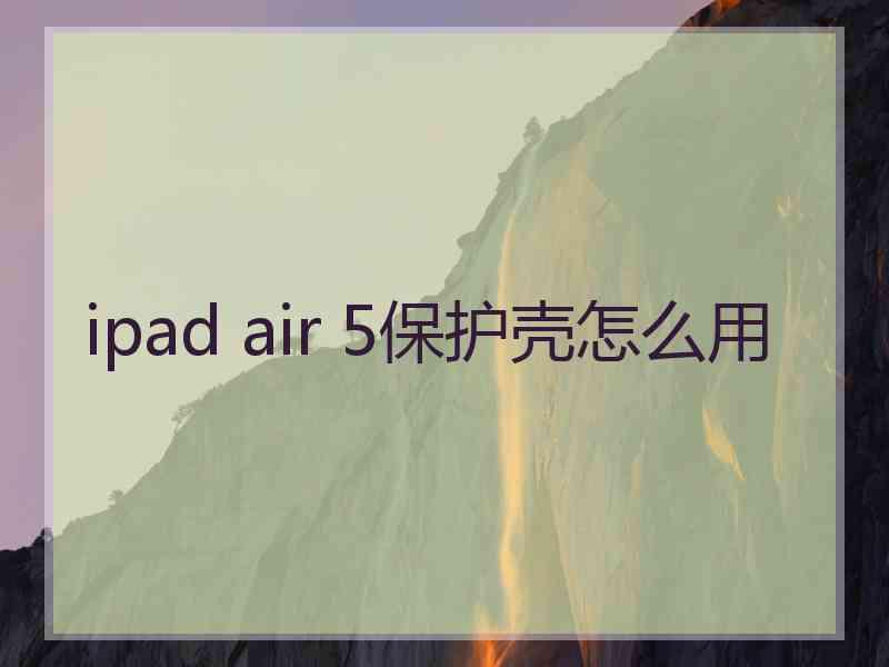 ipad air 5保护壳怎么用