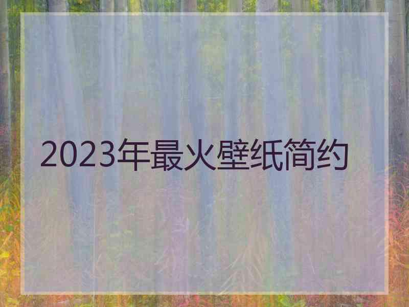 2023年最火壁纸简约