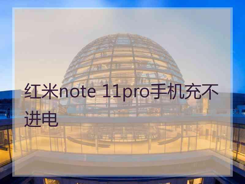 红米note 11pro手机充不进电