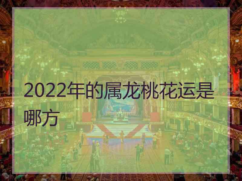 2022年的属龙桃花运是哪方