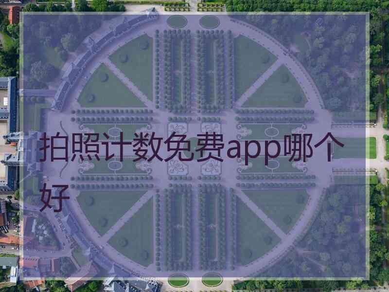 拍照计数免费app哪个好