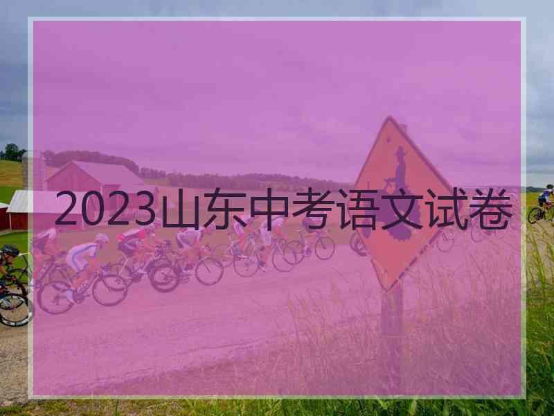 2023山东中考语文试卷