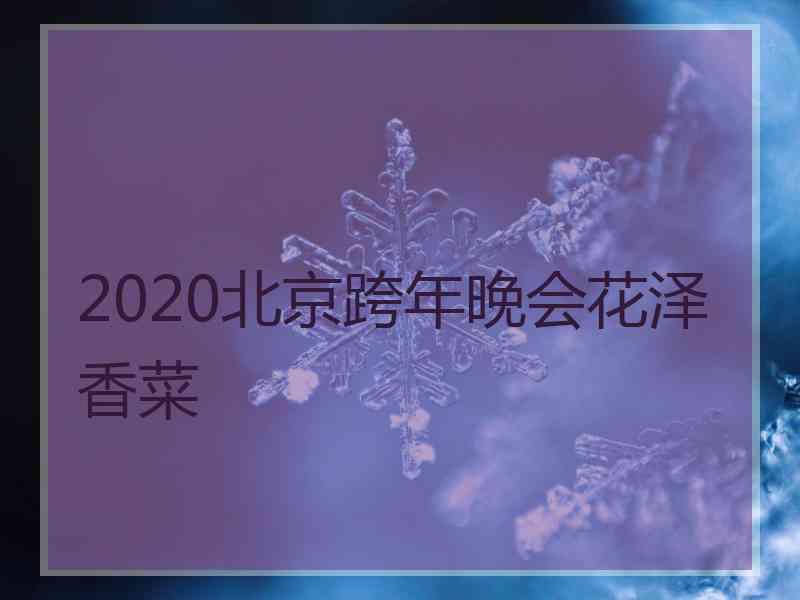 2020北京跨年晚会花泽香菜