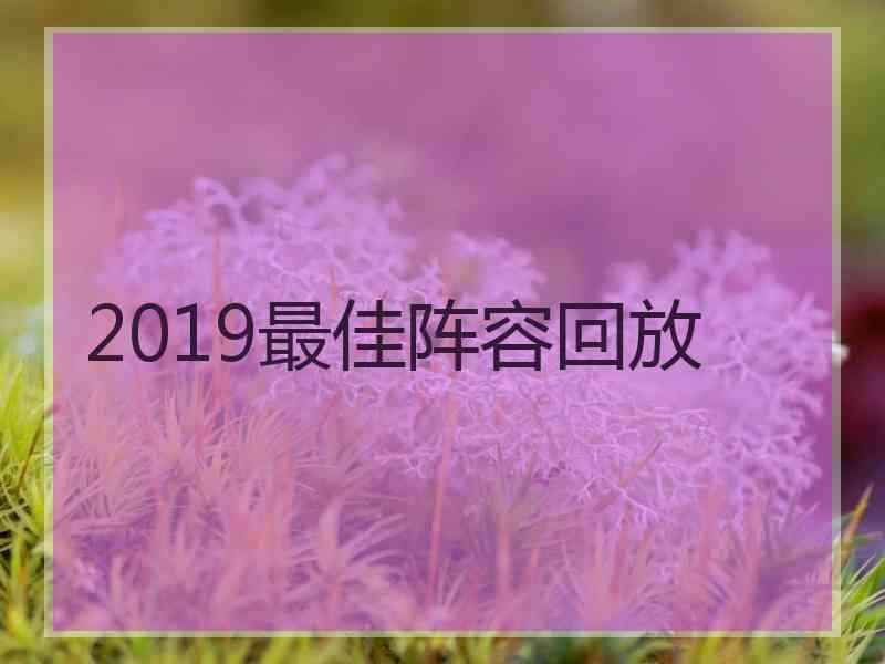 2019最佳阵容回放