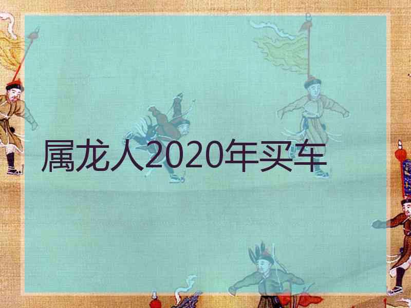 属龙人2020年买车