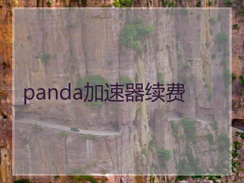 panda加速器续费