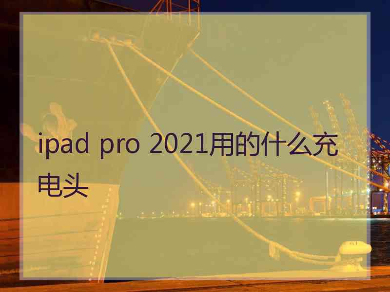 ipad pro 2021用的什么充电头