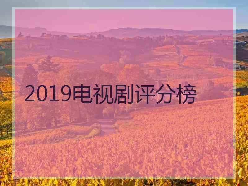 2019电视剧评分榜