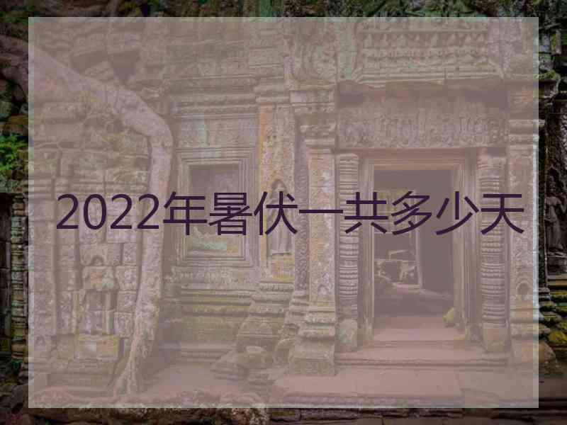 2022年暑伏一共多少天