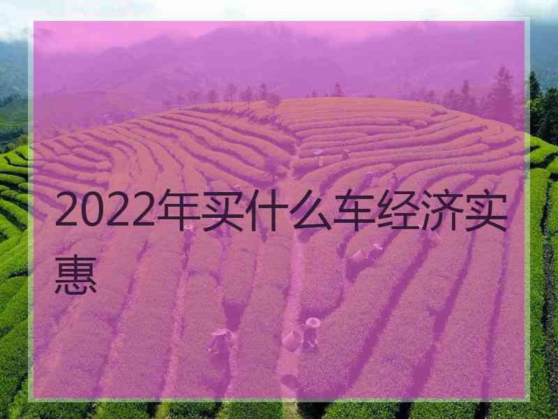 2022年买什么车经济实惠