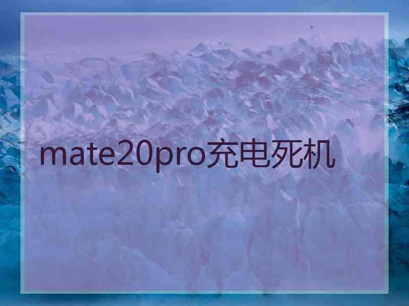 mate20pro充电死机