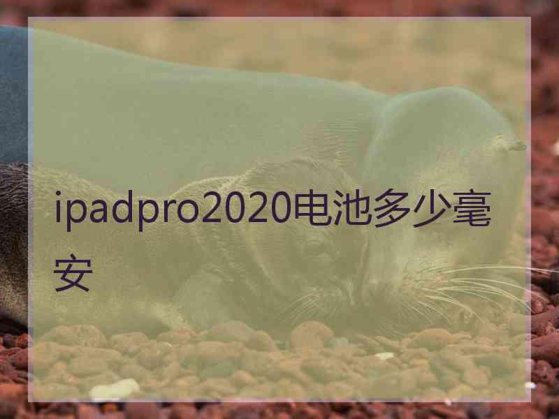 ipadpro2020电池多少毫安