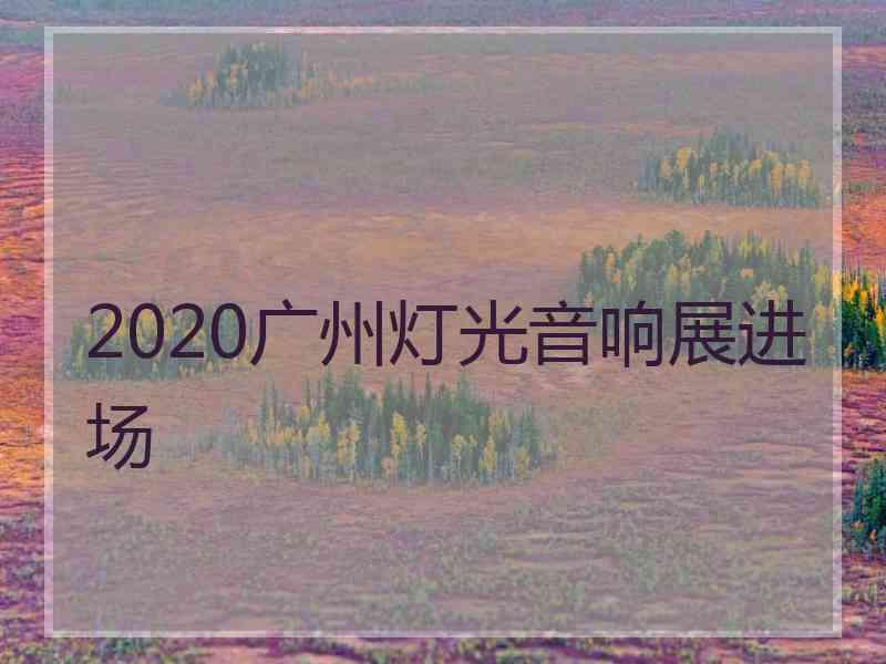 2020广州灯光音响展进场