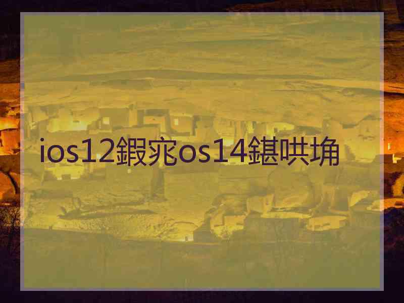 ios12鍜宨os14鍖哄埆