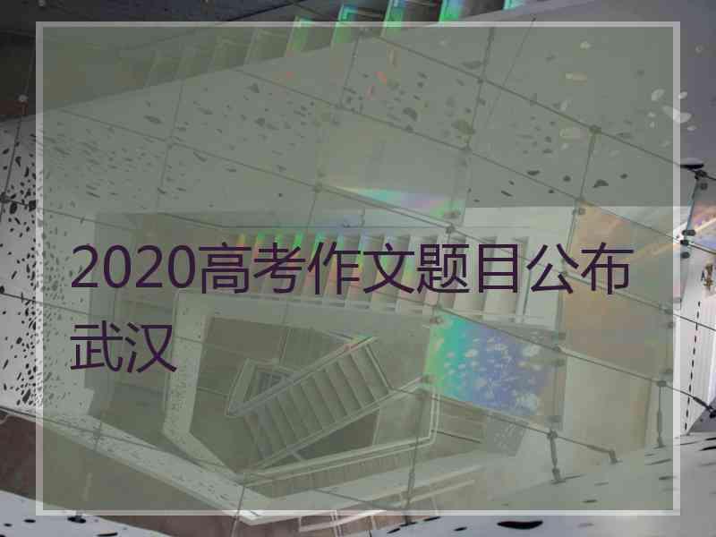 2020高考作文题目公布武汉