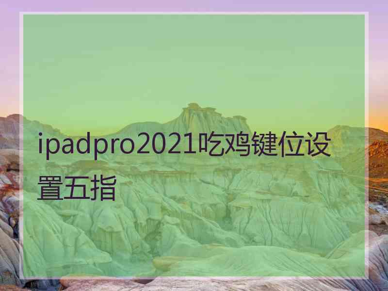 ipadpro2021吃鸡键位设置五指