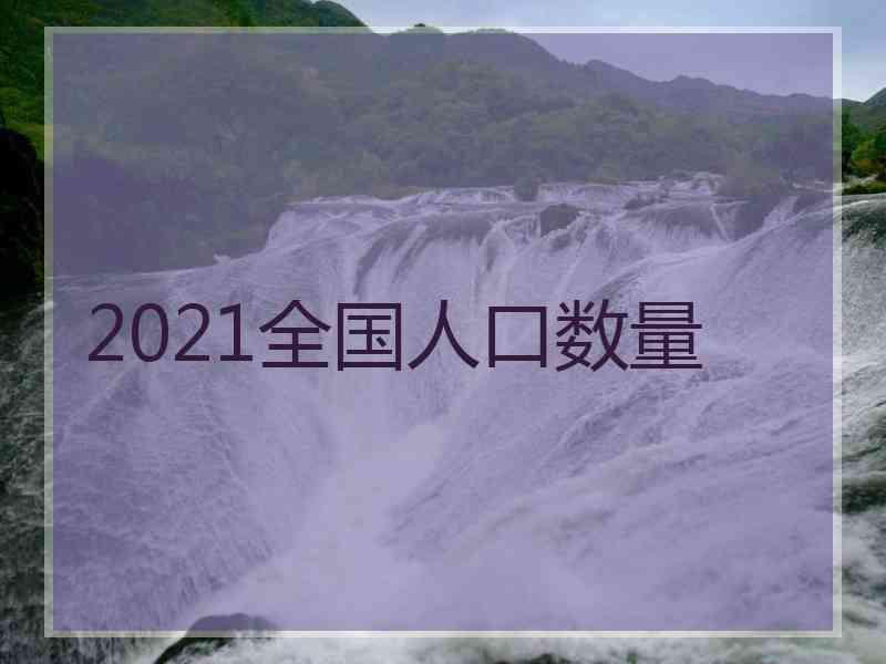 2021全国人口数量