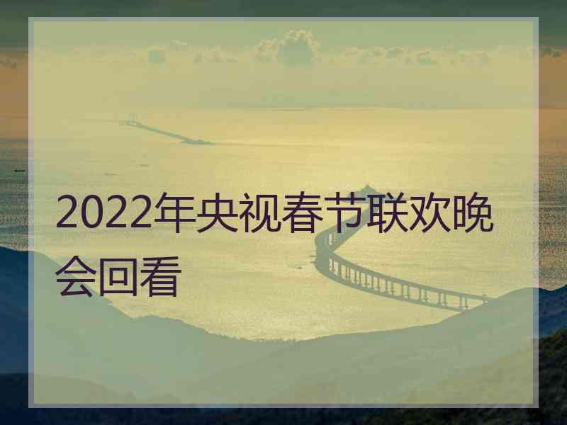 2022年央视春节联欢晚会回看