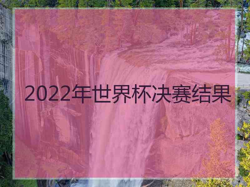 2022年世界杯决赛结果