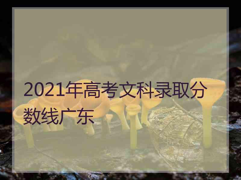 2021年高考文科录取分数线广东