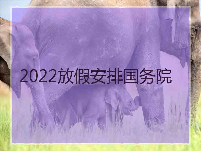 2022放假安排国务院