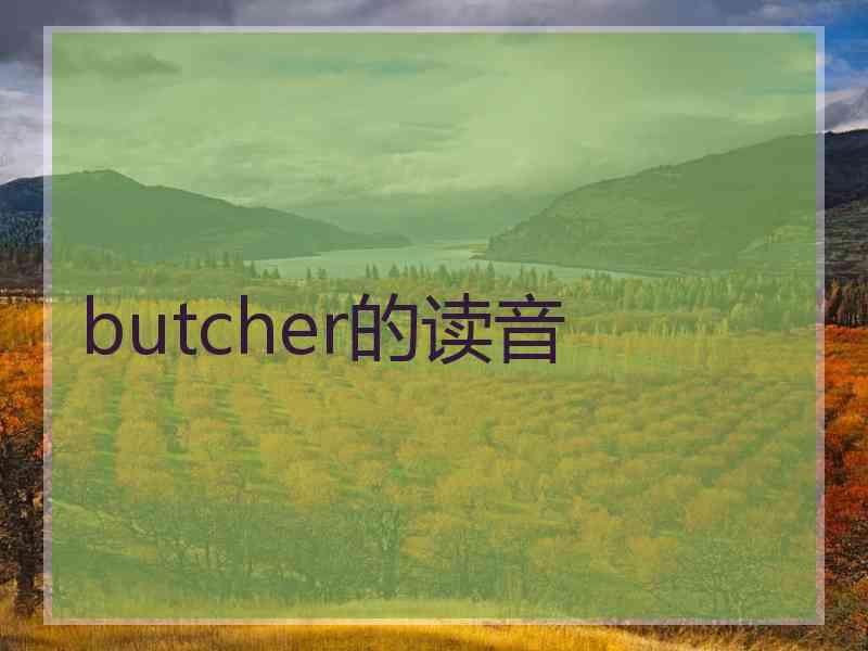 butcher的读音