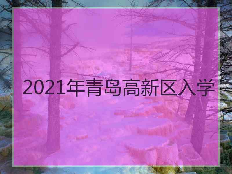 2021年青岛高新区入学