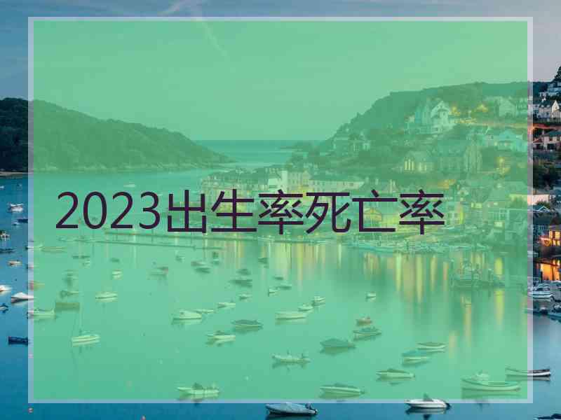 2023出生率死亡率