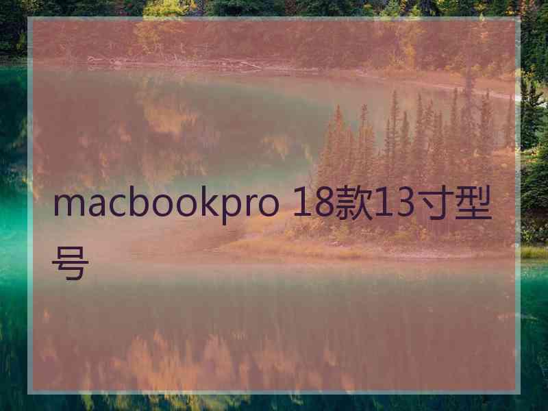 macbookpro 18款13寸型号