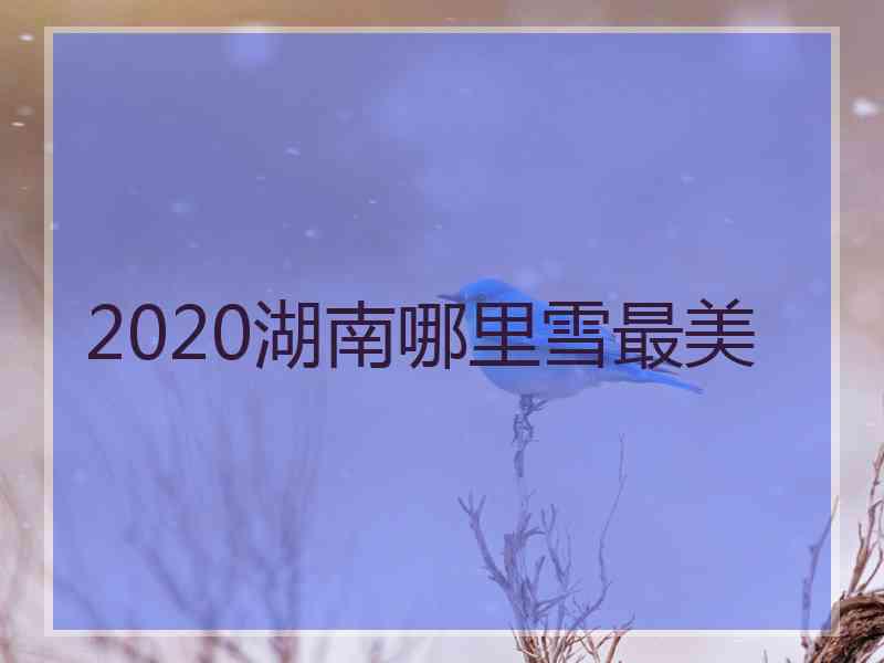 2020湖南哪里雪最美