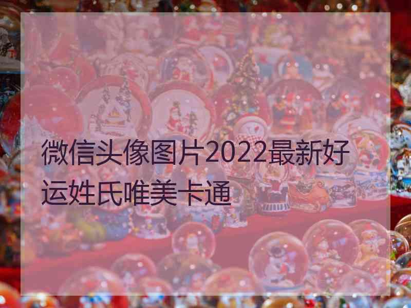 微信头像图片2022最新好运姓氏唯美卡通