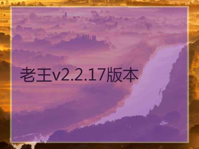 老王v2.2.17版本