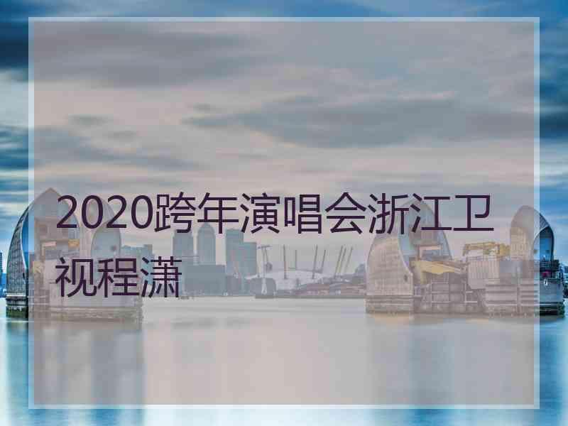 2020跨年演唱会浙江卫视程潇